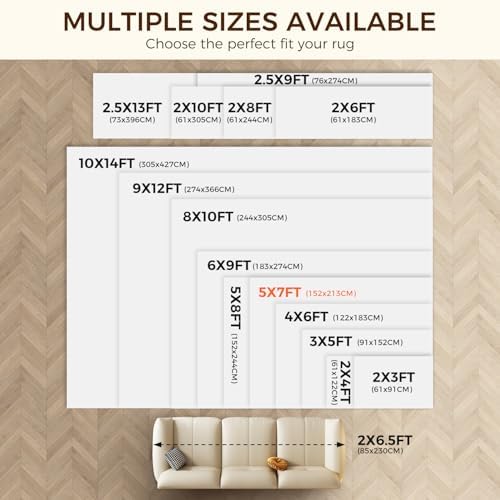 BAGAIL BASICS 5 x 7 FT Rug Pad Gripper for Hardwood Floors, Non Slip Rug Pads for Area Rugs, Extra Thick Under Rug Padding, Protect Your Rugs & Floors - Image 6