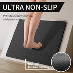 YDKGL Extra Long Kitchen Runner Rugs Kitchen Mat Non Slip Black 17"x95" - Image 3