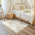 RELEANY Washable 3'x5' Abstract Area Rug for Living Room Neutral Brown - Image 3