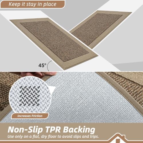 BEQHAUSE Indoor Door Mat 36" x 60", Dirt Trapper Door Mats, Taupe - Image 4