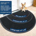 OLANLY Half Circle Front Door Mat 33x21, Waterproof Heavy-Duty Doormat - Image 2