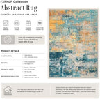 5x7 Area Rug Living Room: Modern Washable Soft Carpet Rosy Haze - Image 2