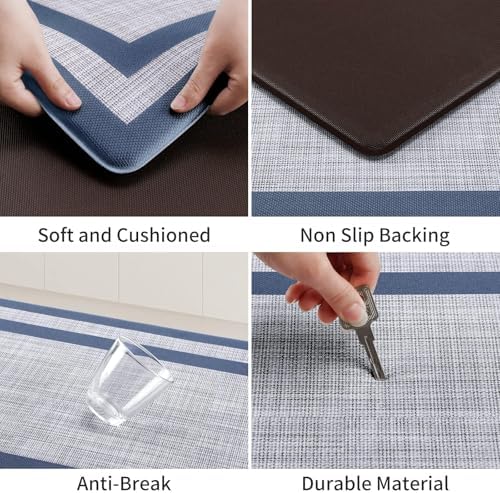 Mattitude Kitchen Mats Set of 2,Cushioned Anti-Fatigue Non-Skid Rug Sets - Image 2