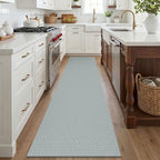 EARTHALL Washable Runner Rug, Non Slip Entry Runner, 2x8 Ft, Turquoise/Gray - Image 6