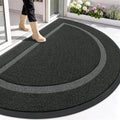 OLANLY Half Circle Front Door Mat Outside 71x47 All-Season Rubber Doormat by OLANLY