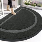 OLANLY Half Circle Front Door Mat Outside 71x47 All-Season Rubber Doormat by OLANLY