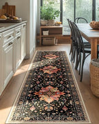 RELEANY Washable Area Rug, Runner 2'x8', Black/Colorful - Image 3