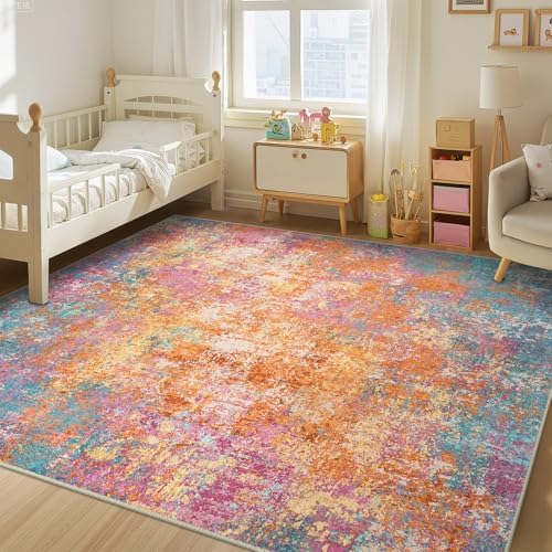 RELEANY Washable 9'x12' Abstract Area Rug for Living Room Starlight - Image 3