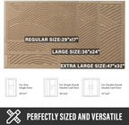 HIYARD Sturdy Front Door Mat, Absorbent Muddy Dirt Resist Welcome Door Mats Outdoor Indoor, Stain and Fade Resistant, Non-Slip Backing Entry Mat Low Profile Doormat for Entryway, 36×24, Beige - Image 4