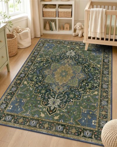 OLANLY 3x4 Washable Accent Rug, Soft Non Slip Carpet for Entryway Bedside by OLANLY