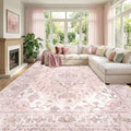 RELEANY Washable Area Rug, Large 10'x12', Pink by RELEANY