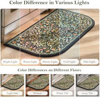 Collive Kitchen Mats for Floor Black Half Circle Rug Washable, 17.3"x29.5" - Image 7