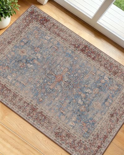 OLANLY 2x3 Washable Small Rug Non Slip Indoor Door Mat for Entryway Bedside by OLANLY