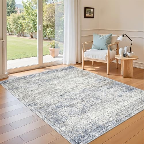 3x5 Rug for Entryway,Washable Area Rug,Blue by Restydon
