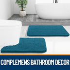 OLANLY Bathroom Runner Rugs 47x24, Extra Soft Absorbent Chenille Bath Rugs - Image 7