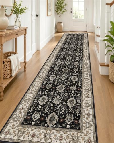 OLANLY 2'6"x14' Washable Runner Rug, Non Slip Carpet for Hallway Kitchen by OLANLY