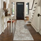 2'6''x8' Runner Rugs Washable Rug: Modern Abstract Hallway Brown Black Carpet - Image 6
