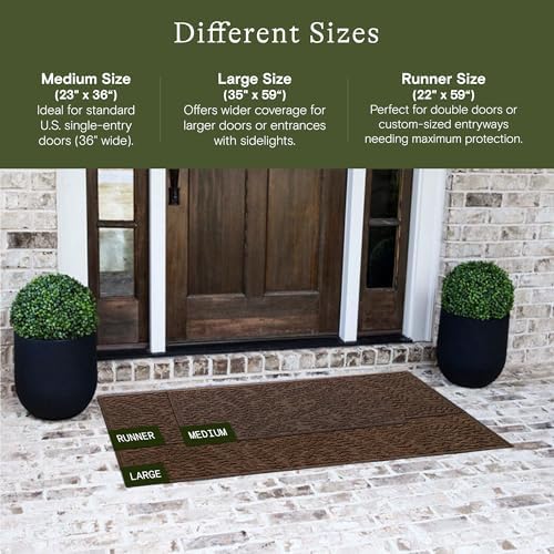 WaterHog Boxwood Front Door Mat Indoor Outdoor Entrance, All-Weather Mats - Image 2