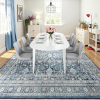 9x12 Area Rugs for Living Room, Blue Washable Non-Slip Large Carpet - Image 6