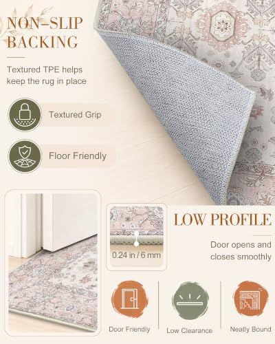 OLANLY 2x8 Washable Runner Rug, Soft Non Slip Carpet for Hallway Kitchen - Image 7