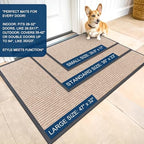 OLANLY Front Door Mat 47x23, Waterproof Heavy-Duty Indoor Outdoor Doormat - Image 2