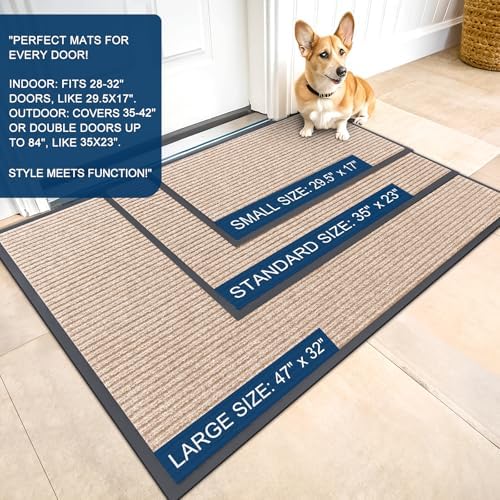 OLANLY Front Door Mat 47x34, Waterproof Heavy-Duty Indoor Outdoor Doormat - Image 2