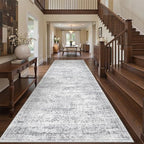 4x10 Runner Rug Non Slip,Washable Hallway Runner Rug,Grey - Image 3
