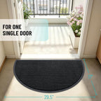 OLANLY Half Circle Front Door Mat 29.5x17, Waterproof Heavy-Duty Doormat - Image 2
