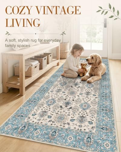 OLANLY 5x7 Washable Area Rug, Soft Non Slip Carpet for Bedroom Living Room - Image 3