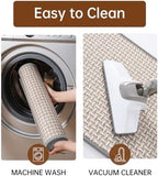 eqivei Kitchen Rugs and Mats Non Skid Washable Set of 2 PCS, Absorbent Runner Rugs for Kitchen, Front of Sink, Kitchen Mats for Floor, 17.3"x 47"+17.3"x 29" (Gray) - Image 6