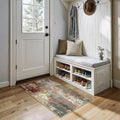 RELEANY Washable 2'x4' Abstract Area Rug for Living Room Rustic Brown by RELEANY