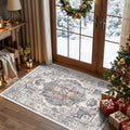 Washable 3x4 Entryway Area Rugs: Farmhouse Non-Slip kitchen Sink Floor Mats Water-Resistant Small Carpet for Bathroom Living Room Thin Soft Doormat Easy-Clean Decorative Rug for Pets Family(3x4,Brick) by HYHAOYUNLAI