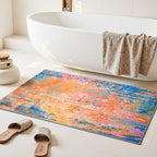 Entrance Rugs Indoor 2x3 Colorful Entry Rug Washable Abstract Rainbow Small Area Rug Non-Slip Low Pile Throw Rugs for Entryway, Kitchen Floor, Front Door Indoor Door Mat, Bathroom, Bedroom Bedside - Image 4