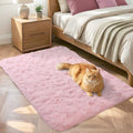 2x3 Pink Fluffy Soft Area Rug Non-Slip for Kids Bedroom Nursery Playroom by ModernHomeDecor
