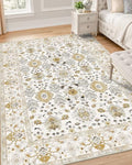 OLANLY 4x6 Washable Area Rug, Soft Non Slip Carpet for Bedroom Living Room by OLANLY