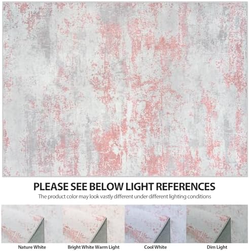 Aelenmu 8x10 Area Rugs for Living Room Washable Bedroom Dining Room Pink - Image 7