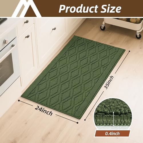 COSY HOMEER Kitchen Rugs 24"x35" Non-Slip Washable Kitchen Mats for Floor - Image 2