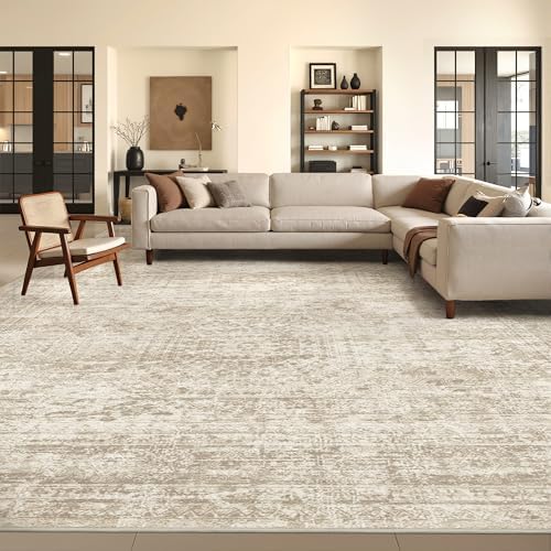 8x10 Area Rugs for Living Room,Large Washable Rug,Beige - Image 3