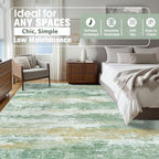 Aelenmu 10x14 Area Rugs for Living Room Washable Dining Room Green - Image 2