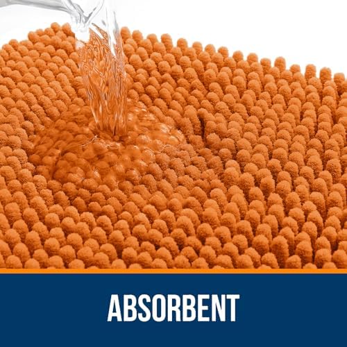 OLANLY Bathroom Runner Rugs 44x24, Extra Soft Absorbent Chenille Bath Rugs, Rubber Backing Quick Dry, Machine Washable Long Bath Mats for Bathroom Floor, Tub and Shower, Home Decor Accessories, Clay - Image 4