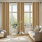 MIULEE Blackout Curtains for Bedroom 2 Panels 40 x 72 Inch Long Gold - Image 6