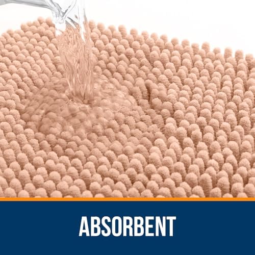 OLANLY Large Bathroom Rugs 50x30, Extra Soft Absorbent Chenille Bath Rugs - Image 4