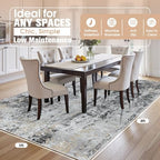 5x8 Area Rugs for Living Room Washable Bedroom Dining Room Black Grey Gold - Image 2