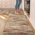 KIMODE Anti Fatigue Kitchen Mats for Floor 2 Piece,Red Brown Farmhouse Rugs by StayinComfortCookwithJoy