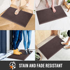 HIYARD Sturdy Front Door Mat, Absorbent Muddy Dirt Resist Welcome Door Mats Outdoor Indoor, Stain and Fade Resistant, Non-Slip Rubber Backing Low Profile Doormat for Entryway, 72×24, Coffee - Image 5