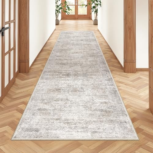 2'6 x 8' Runner Rug Non Slip,Washable Kitchen Rugs,Taupe - Image 3