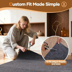 Veken Non Slip Cushioned Rug Pad Gripper, Felt and Silicone Backing, 2 x 12 Ft Runner, 1/4 inch Thick Carpet Liner Protector Mat for Area Rugs and Hardwood Floors, with 99 Pcs Anti-Slip Strips Pattern - Image 7