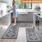 3 Piece Kitchen Rugs Set, Non Slip Washable Floor Mats with Water Absorbent - Image 6
