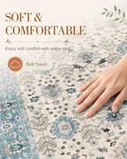 OLANLY 4x6 Washable Area Rug, Soft Non Slip Carpet for Bedroom Living Room - Image 4
