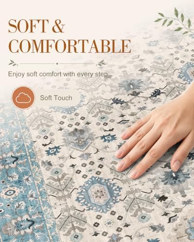 OLANLY 3x4 Washable Accent Rug, Soft Non Slip Carpet for Entryway Bedside - Image 4